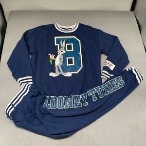 Looney Tunes Bugs Bunny Sweatshirt & Joggers Set Blue Adult XL Streetwear